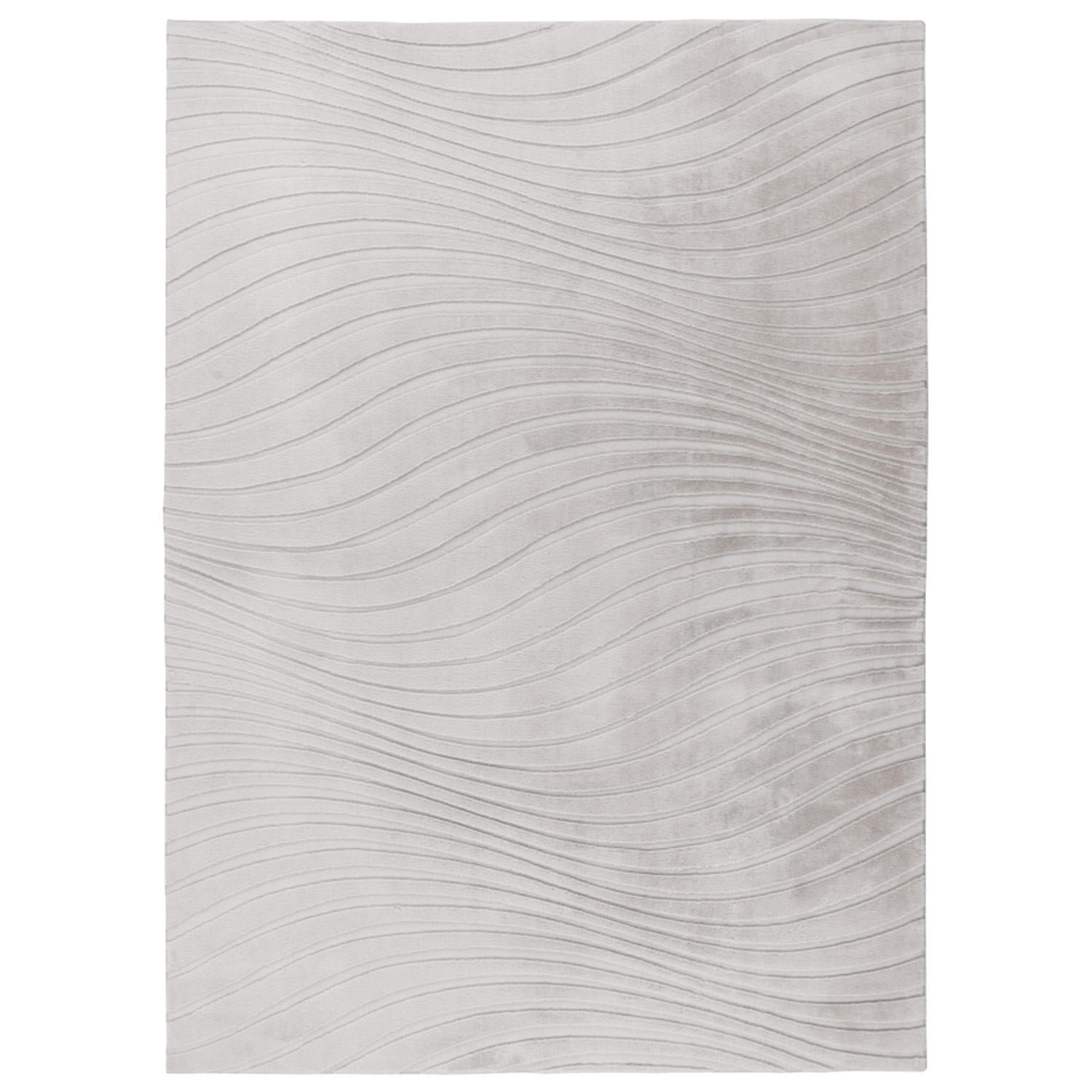 KURZFLOR-TEPPICH Waves 503 Hellgrau/ Taupe 120x170 cm - Taupe, Textil (120/170cm) - carpet city