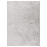 KURZFLOR-TEPPICH Waves 503 Hellgrau/ Taupe 160x230 cm - Taupe, Textil (160/230cm) - carpet city
