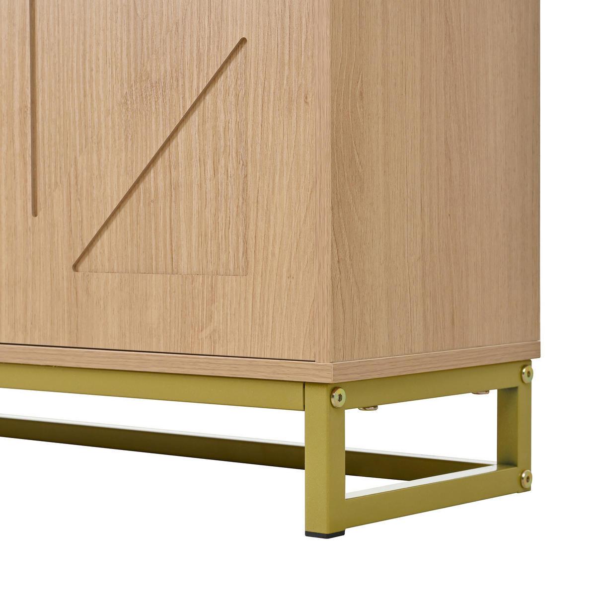 SCHUHSCHRANK aus MDF 110x24x100cm in Natur mit Soft-Close - Naturfarben, Holzwerkstoff (110/100/24cm) - Modfu