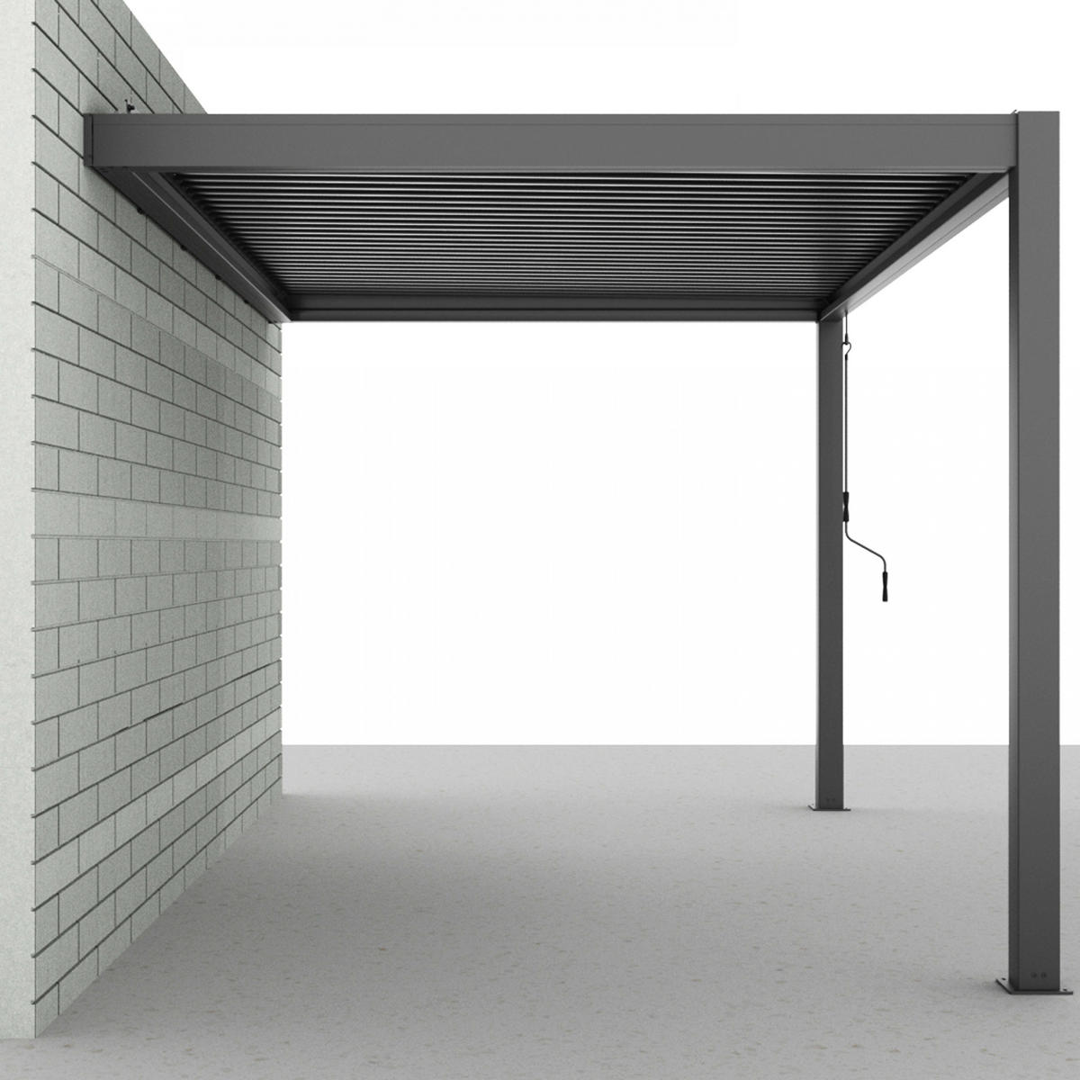 PERGOLA 3x3 m, Grau - Grau, Metall (300/250/300cm) - Oviala