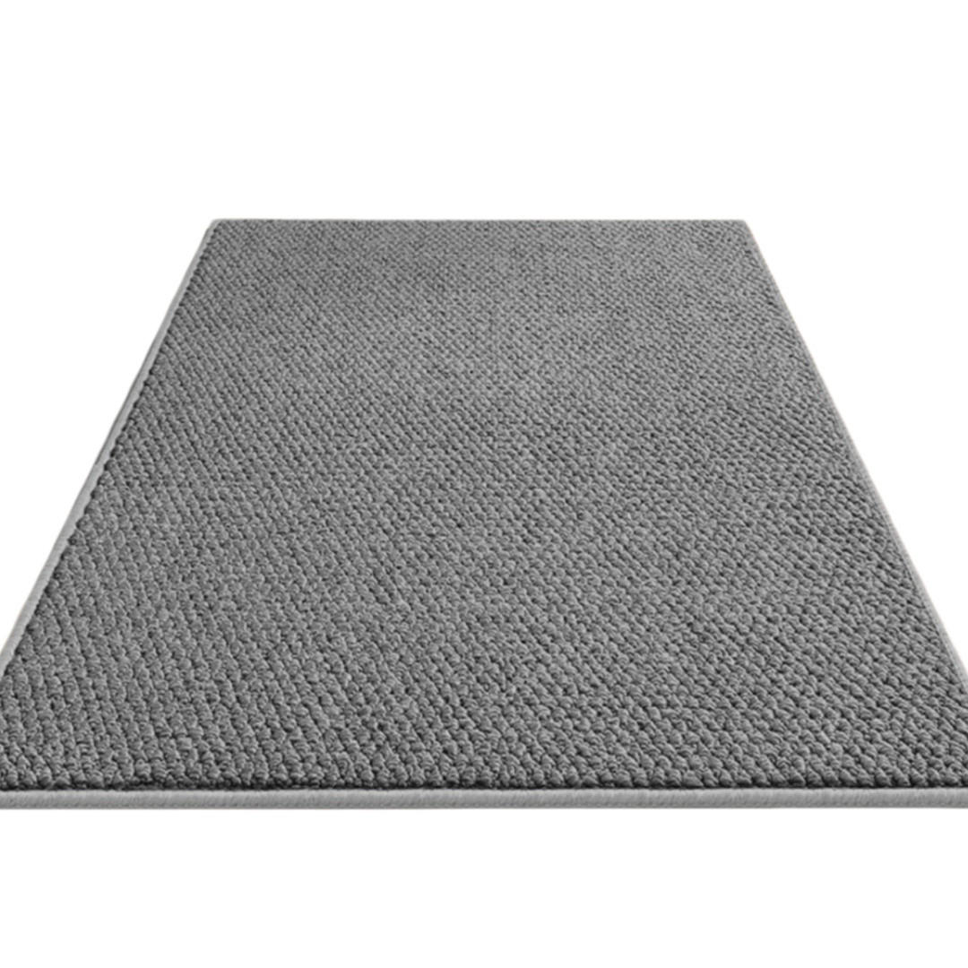 FUSSMATTE Rutschfest Fußmatte Außen und Innen,Dunkelgrau ,50*80cm - Grau, Textil (50/80cm) - Kaket