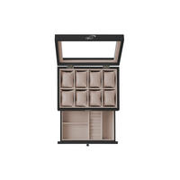 UHRENBOX VICTORIA - Eukalyptusholzfarben, Glas (27/12.5/19cm) - Hansiro