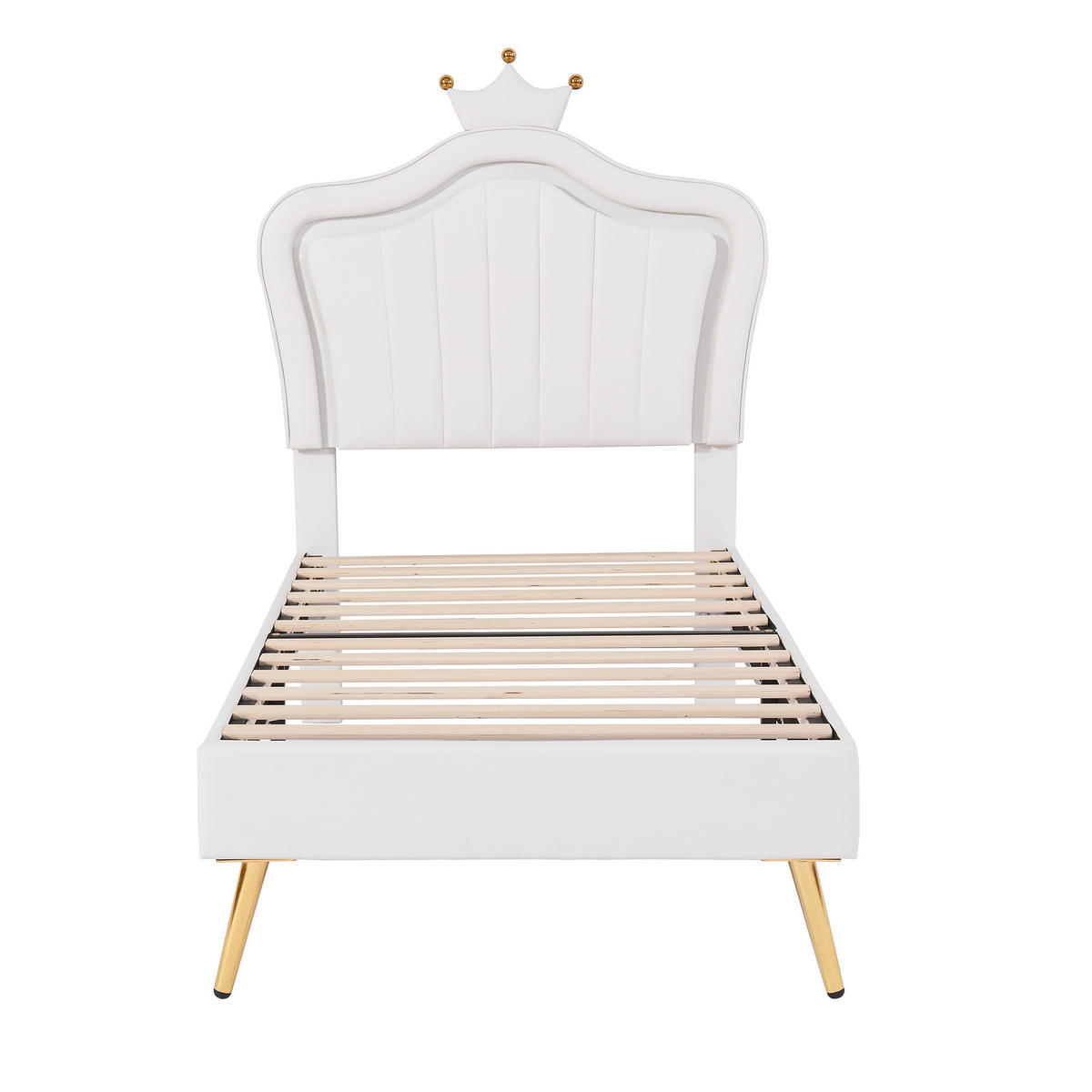 KINDERBETT 90x200 Samt rosa - Weiß, Textil (90/200cm) - LEBENLANG