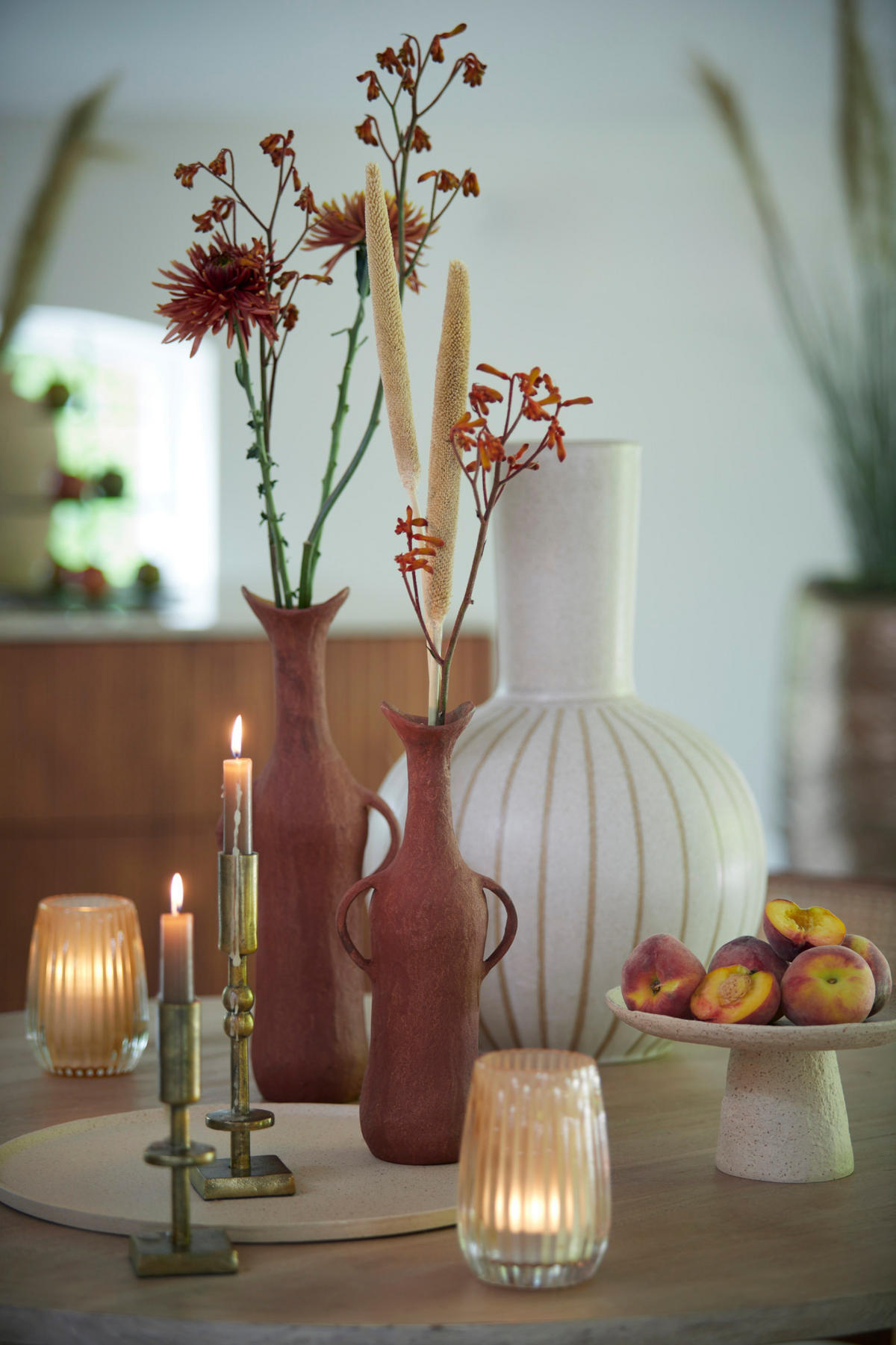 VASE Ulloa Braun Ø28,5/42 cm - Beige, Keramik (42cm) - Light & Living