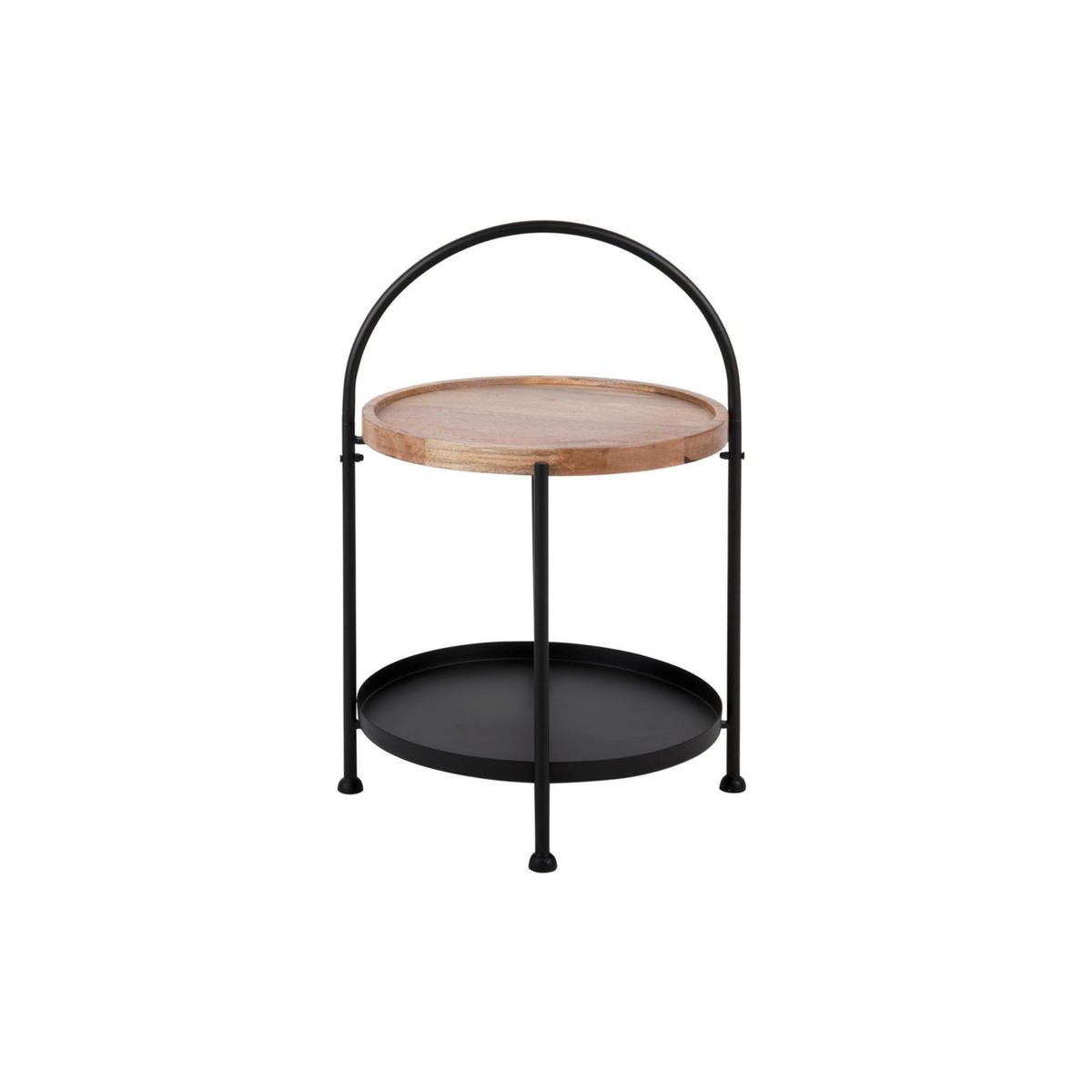 BEISTELLTISCH Tray Schwarz 39/39/55 cm - Schwarz, Holz (39/39/55cm) - Leitmotiv