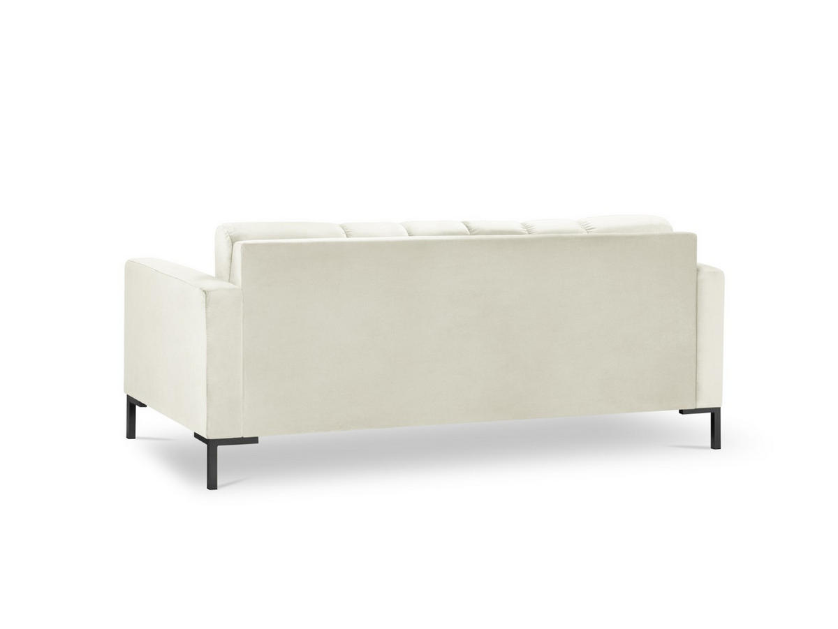 SOFA Mamaia aus Samt leichtes beige 2 Sitzplätze - Creme, Textil (92/75/152cm) - Micadoni