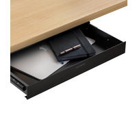 SCHUBLADEN-ORGANIZER unter dem Schreibtisch, 41x27x5cm Schwarz - Schwarz, Metall (41/27/5cm) - Desktronic