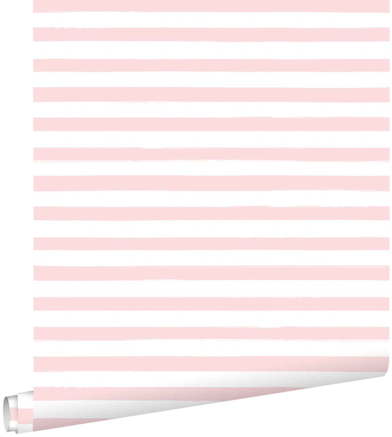 TAPETE gemalte Streifen 53 cm x 10.05 m - Pink, Papier (53/0.1cm) - ESTAhome