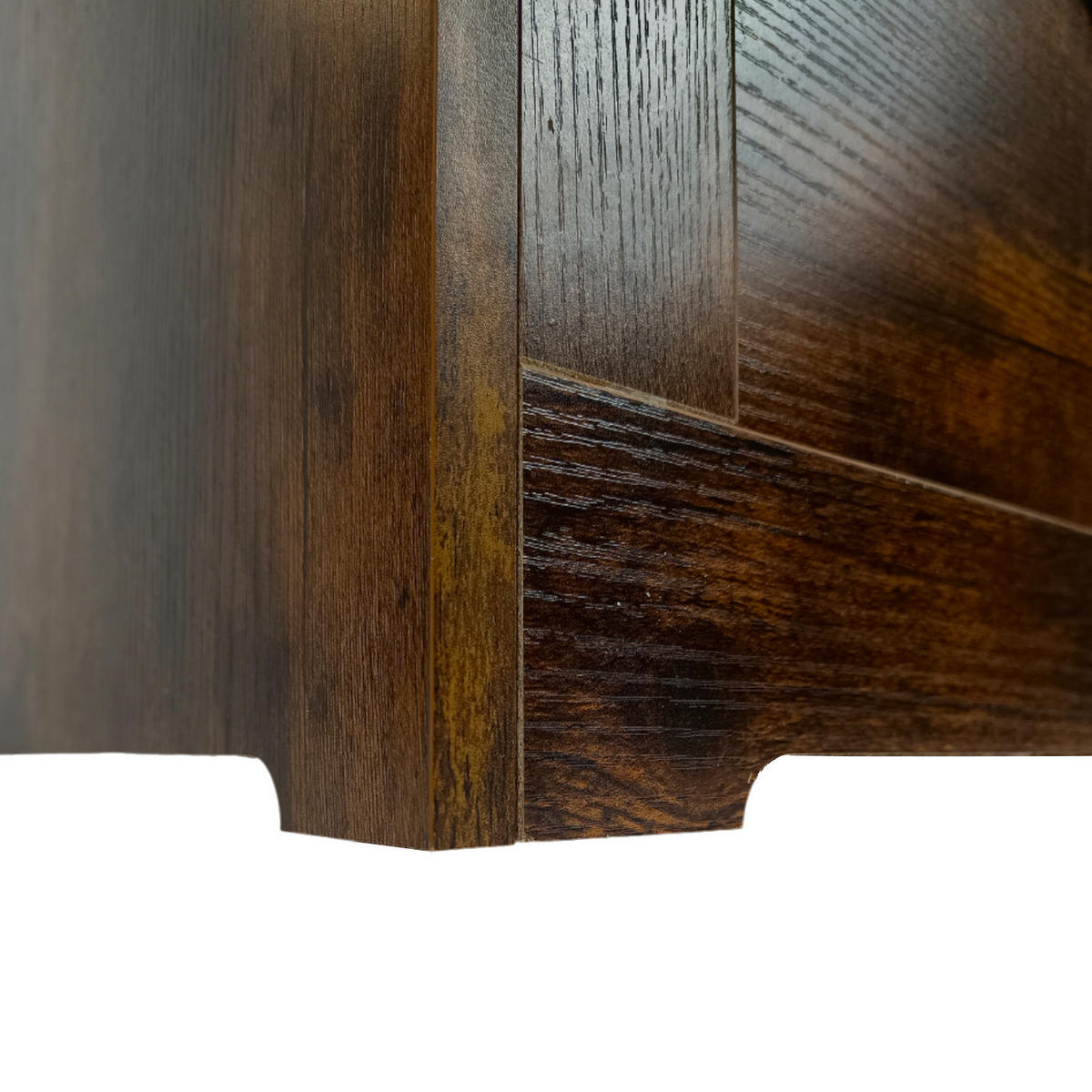 TRUHENBANK Holzoptik Dunkelbraun Sitzbank 100×40×46 cm - Dunkelbraun, Holzwerkstoff (100/46/40cm) - Begryf