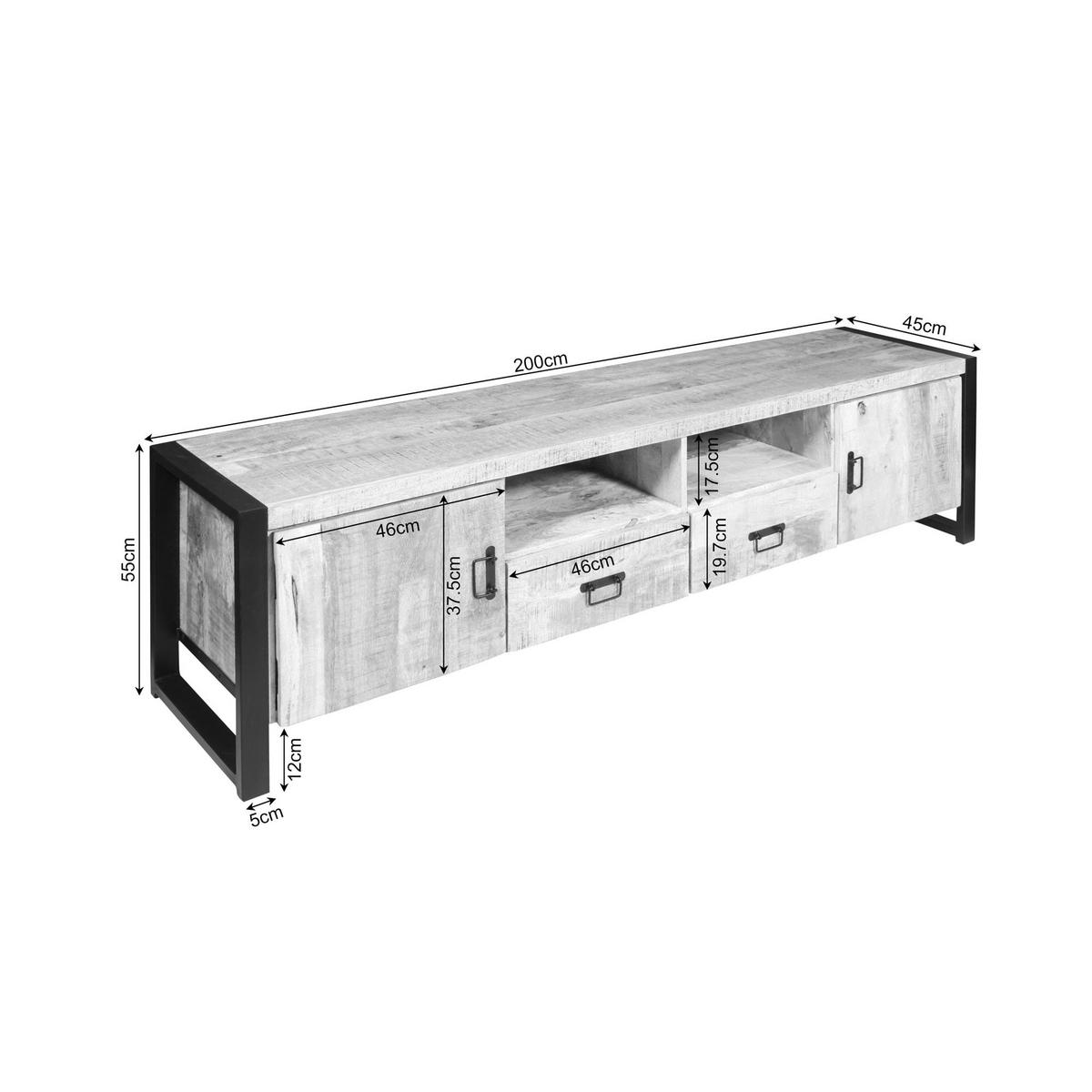 TV-MÖBEL Britt Braun 45/200/55 cm - Braun, Holz (200/55/45cm) - Starfurn