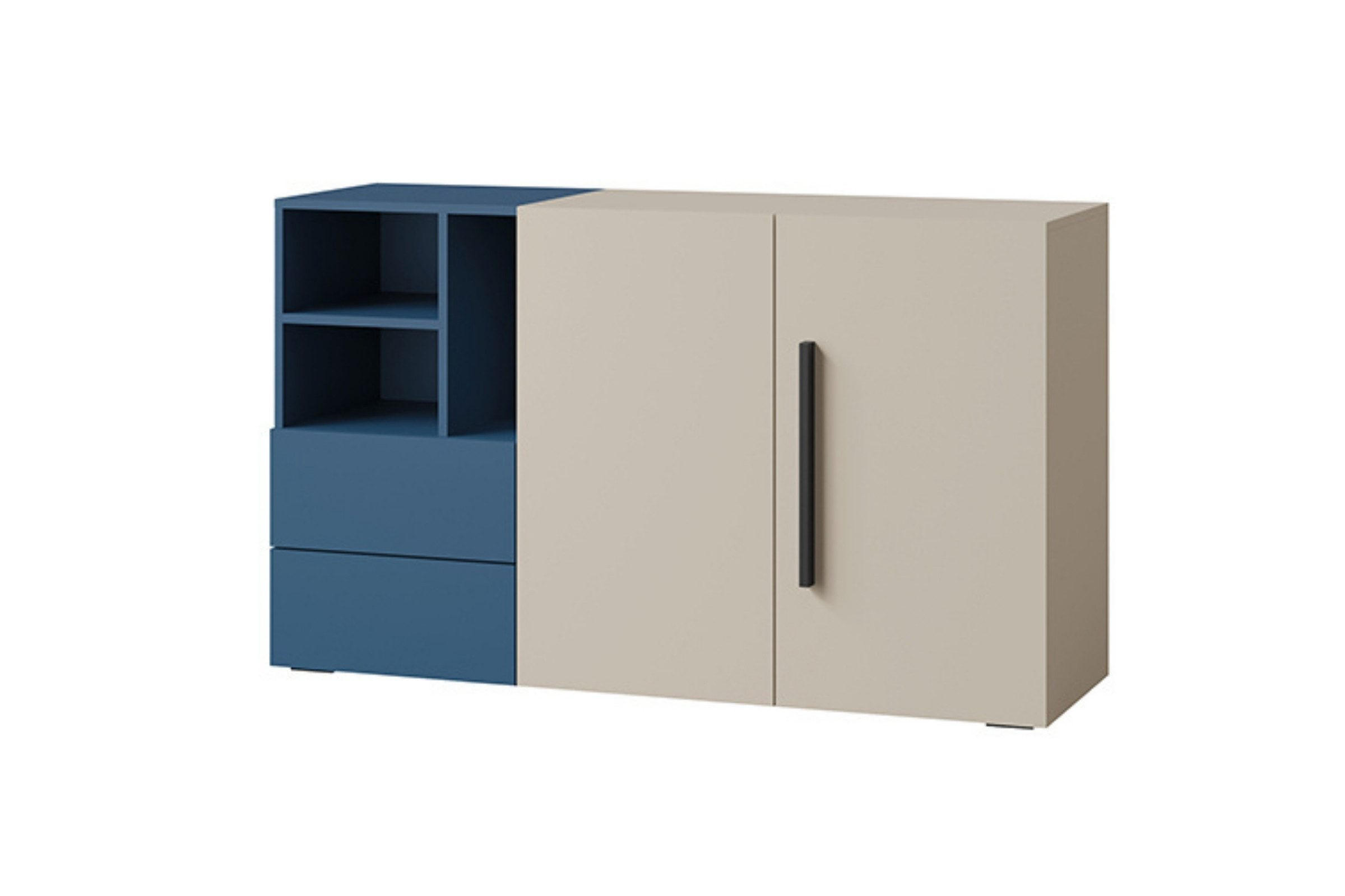KINDERKOMMODE LIMA 07 135/80/40 cm in Kaschmir/Meeresblau - Kaschmir/Blau, Holzwerkstoff (135/80/40cm) - Deine Möbel 24