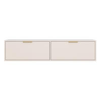TV-HÄNGEBOARD Vena 2-türig, Kaschmir, 140 cm - Kaschmir/Goldfarben, Holzwerkstoff/Kunststoff (138.6/30/30cm) - Selsey