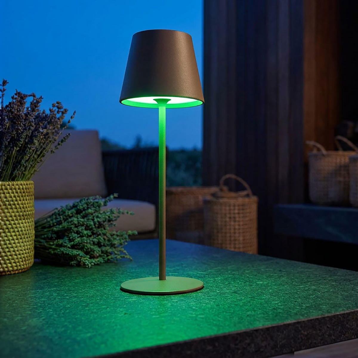 LED TISCHLEUCHTE Cosenza Grau-Braun - Braun, Metall (12/12/38cm)