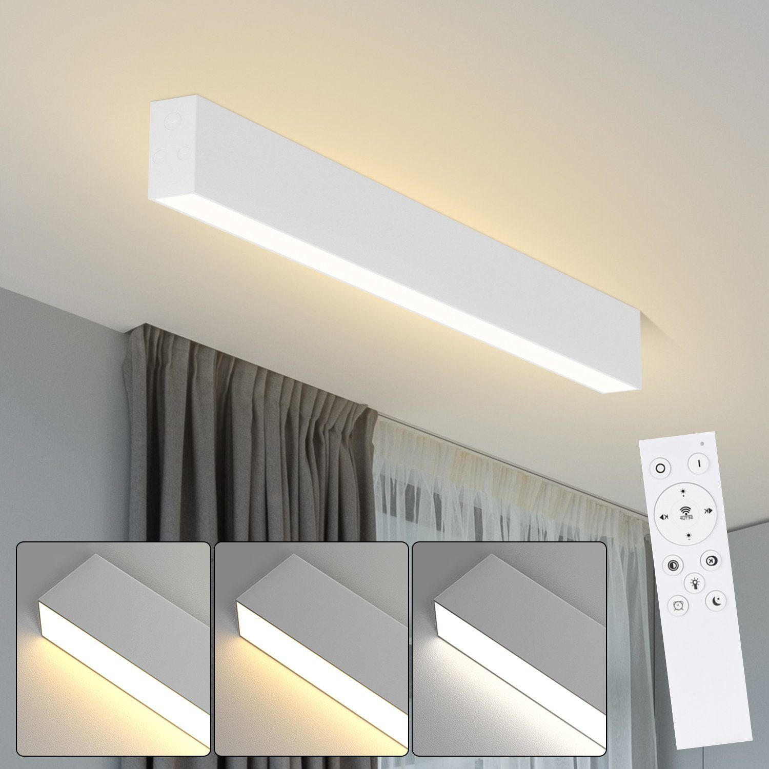 LED-DECKENLEUCHTE Werner 54/4/6 cm - Weiß, Metall (54/4/6cm) - Nettlife
