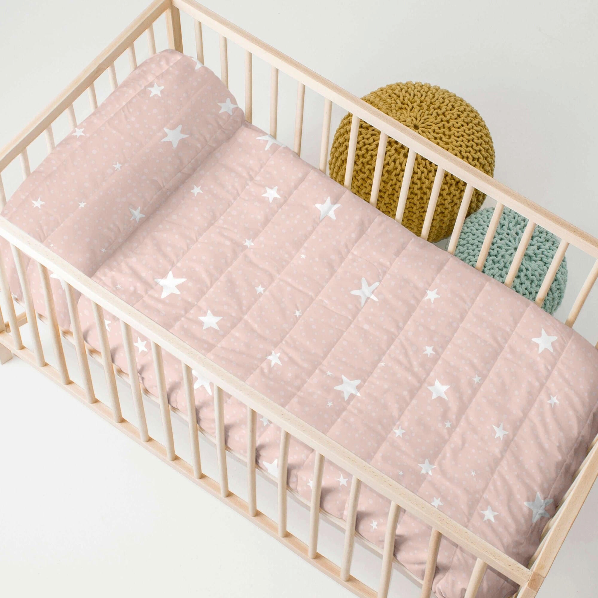 TAGESDECKE little star 100x130 cm (kinderbett) rosa - Pink, Textil (100/130cm) - Happy Friday