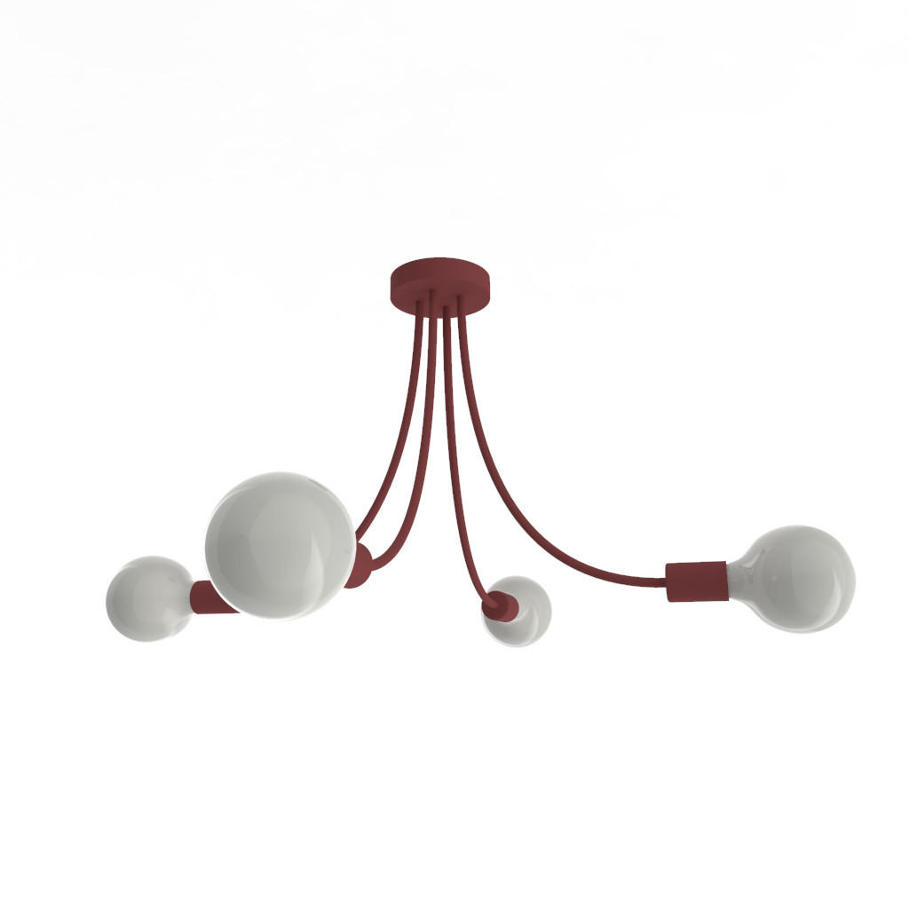 DECKENLEUCHTE Classic - Rot, Metall (60/60/40cm) - Lumicom