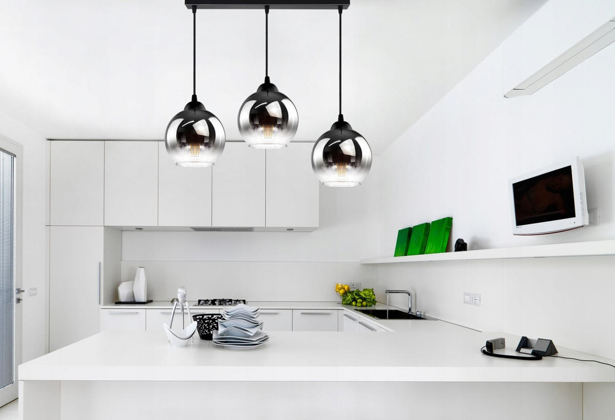 PENDELLEUCHTE MASUR - Transparent/Anthrazit, Glas/Metall (15/60/80cm) - kiki design