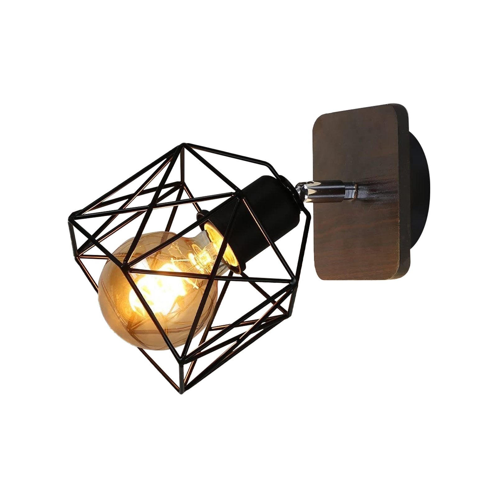 WANDLEUCHTE Emil 12/12/23 cm - Schwarz, Metall (12/23/12cm) - Nettlife