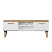 TV STOLÍK Denver Biela - biela, kompozitné drevo (35/47/120cm) - Petits-meubles
