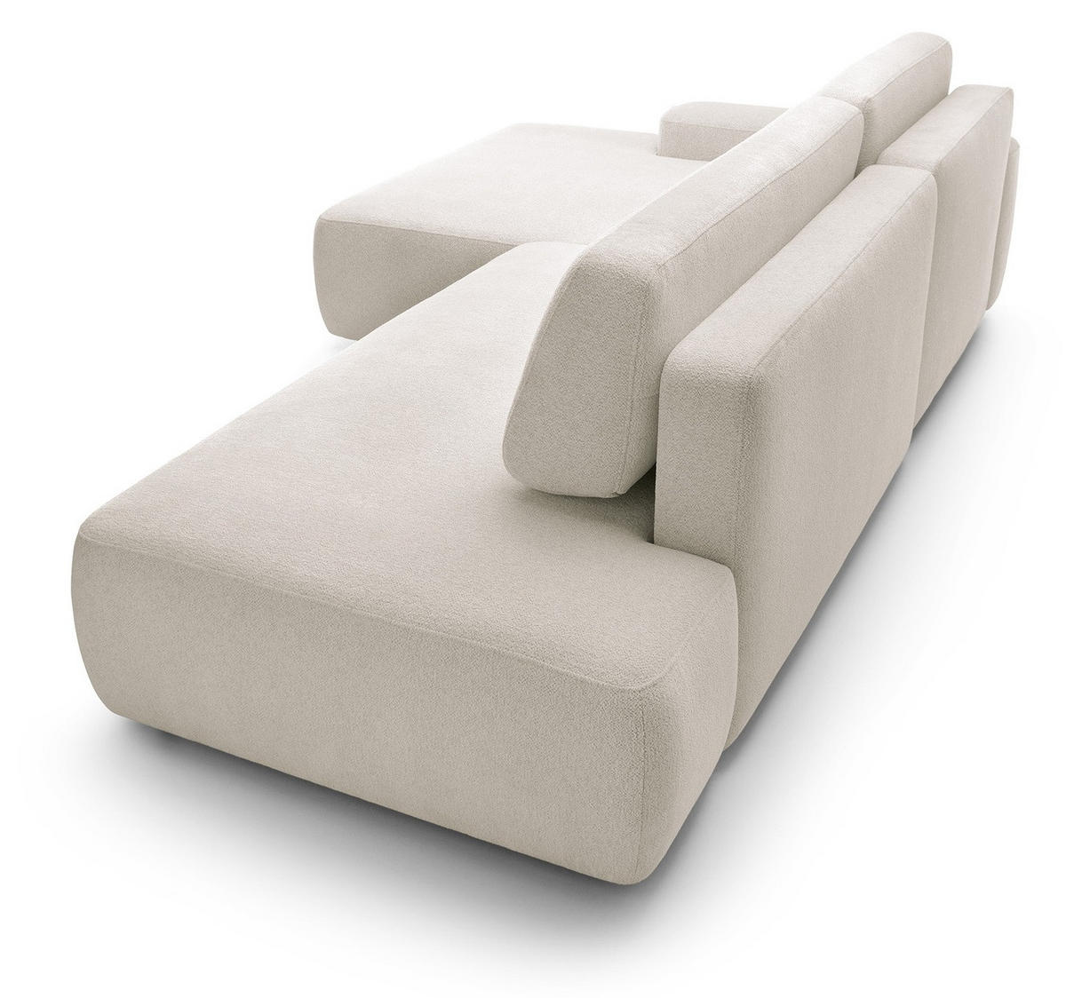 ECKSOFA 275 cm mit Schlaffunktion Orea O, Links, Beige - Beige, Holz (276/164cm) - Emporius
