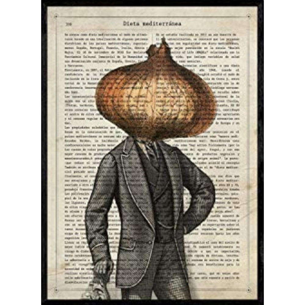 POSTER Menschliches Gemüse – Herr Zwiebel A4 Rahmenlos - Klar, Papier (29.7/5/21cm) - Nacnic