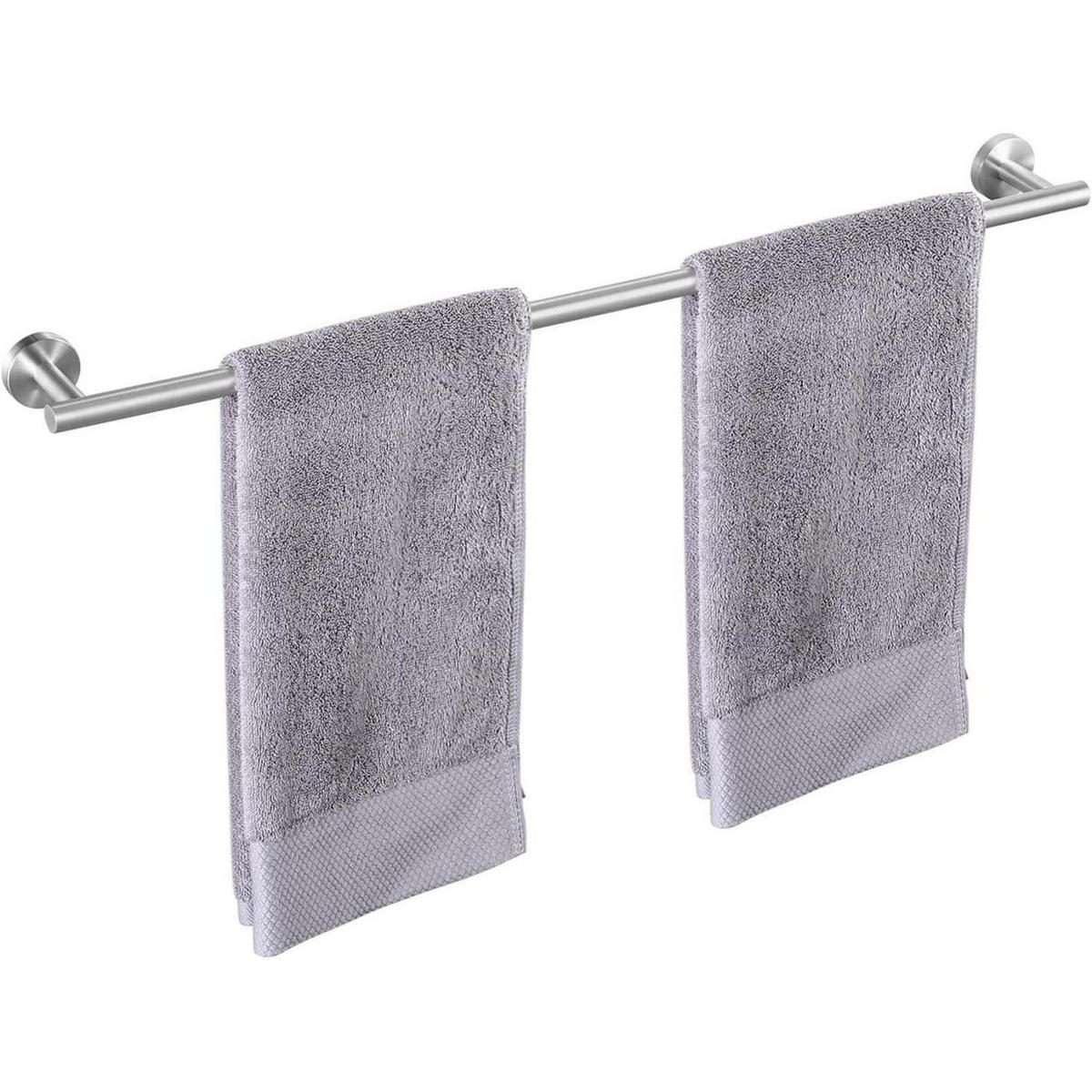 BADETUCHHALTER Edelstahl gebürstet 80 cm - Silberfarben, Metall (7.8/81.7/5.3cm)