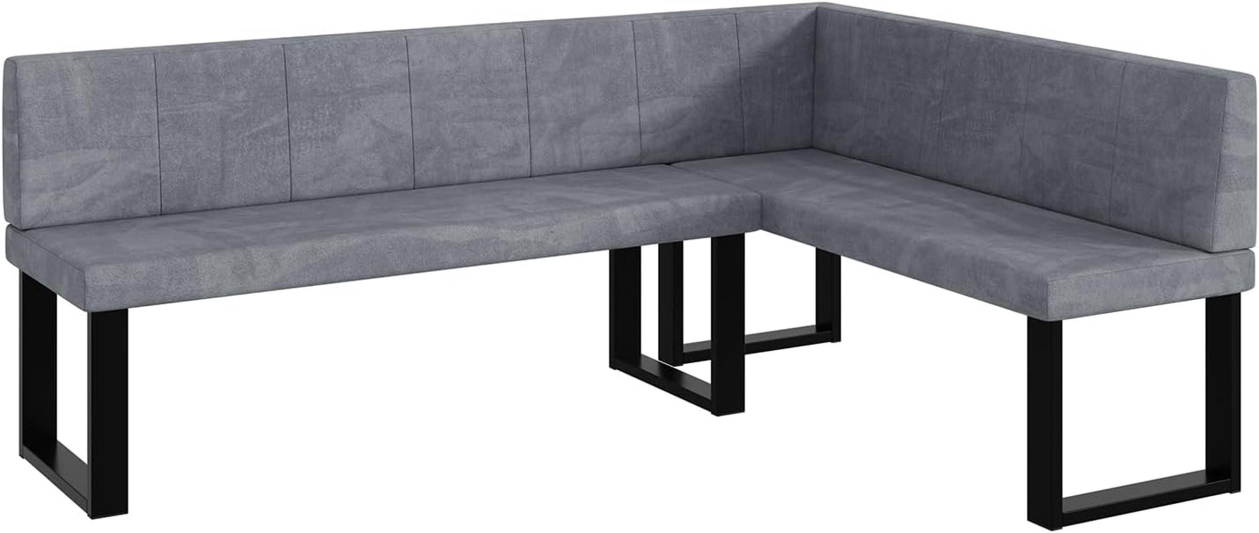 ECKBANK PETER_U - Grau, Textil (142/196cm) - Meblini