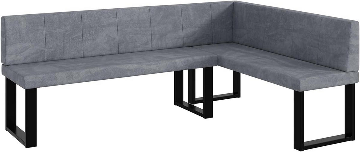 ECKBANK PETER_U - Grau, Textil (142/196cm) - Meblini