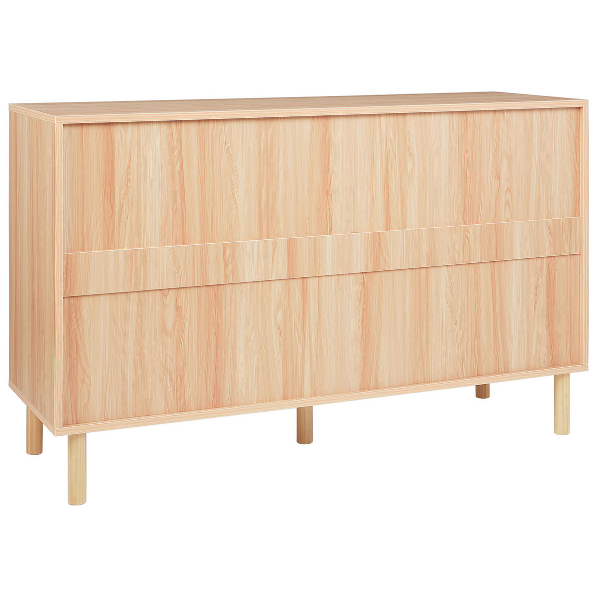 KOMODA s 6 zásuvkami Světle hnědá Sharpe - hnědá, kompozitní dřevo (120/74/40cm) - Beliani