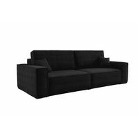 SCHLAFSOFA mit Schlaffunktion Hugo, Schwarz Cordstoff - Schwarz, Textil (244/83/98cm) - VENASI MÖBEL