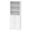 KOMBISCHRANK - mit Schubladen 42/80/215,6 cm in Weiß - Weiß, Holzwerkstoff (80/215.6/42cm) - bümö