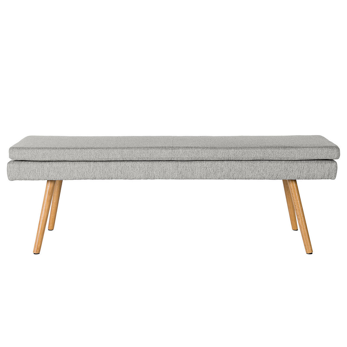 SITZBANK - Eichefarben/Hellgrau, Eichenholz/Holz (140/48/41cm) - home24