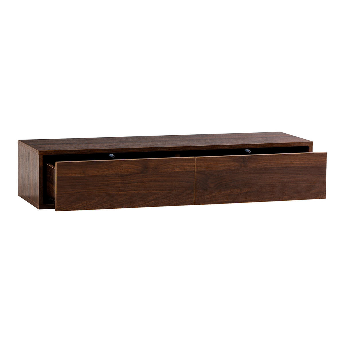 KONSOLENTISCH schwebender Auri 2 schubladen Walnuss-Optik - Walnussfarben, Holzwerkstoff (100/20/30cm) - VS Venta-stock