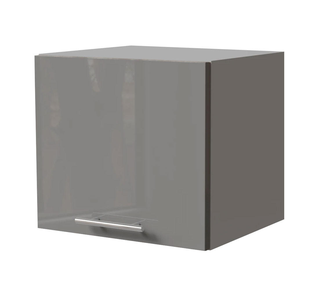 KLAPPHÄNGESCHRANK Essen W4B/40 Grau Hochglanz / Grau Matt 40 / 32,5 / 36cm - Grau, Holz/Holzwerkstoff (40/36/32.5cm) - Feldmann-Wohnen