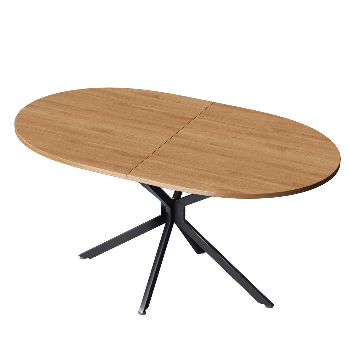 JÍDELNÍ stůl z MDF 120x80x75,5 cm přírodní pro 4–6 osob se stabilní křížovou podnoží - přírodní, kompozitní dřevo (80/120/75.5cm) - Modfu
