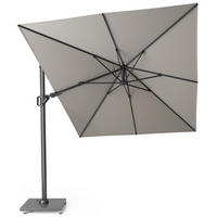 AMPELSCHIRM rechteckig 3.5 x 2.6 m Challenger T² Premium 360° kippbar grau/anthrazit - Grau, Metall (260/350cm) - Platinum