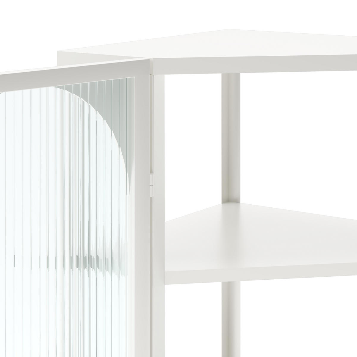 BAD-WANDSCHRANK Weiß, Glastür & 4 Ablagen, 56 x 40 x 105 cm - Weiß, Metall (56/105/40cm) - Urban Meuble