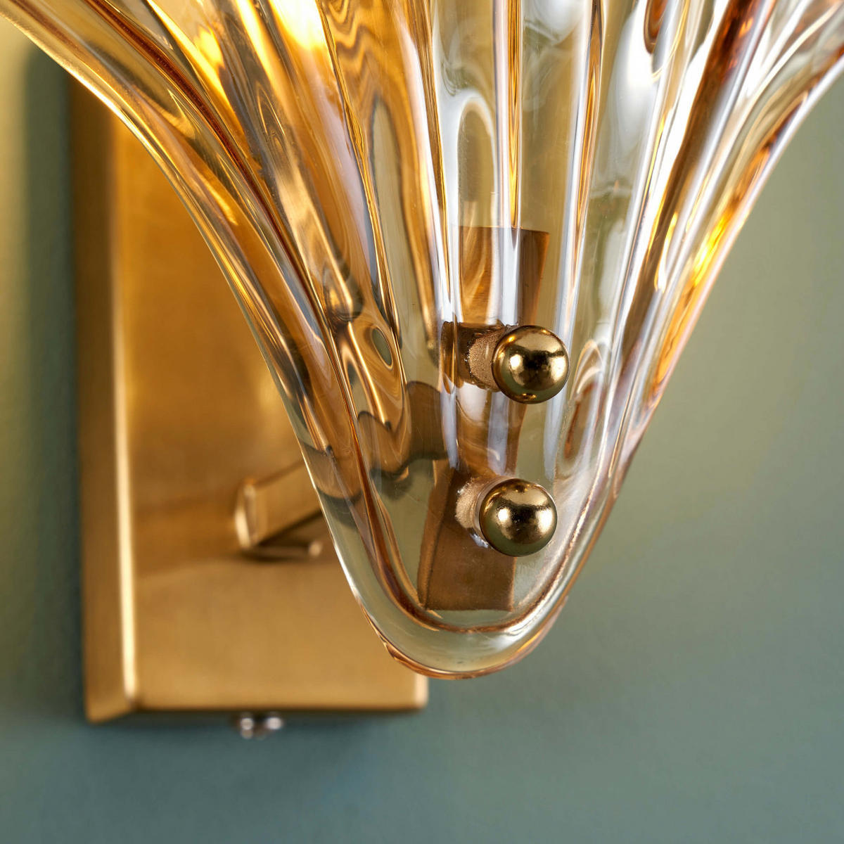 WANDLEUCHTE Amanda, Gold / Messing, 21cm - Goldfarben, Glas (19.5/21/21cm) - KOSILUM