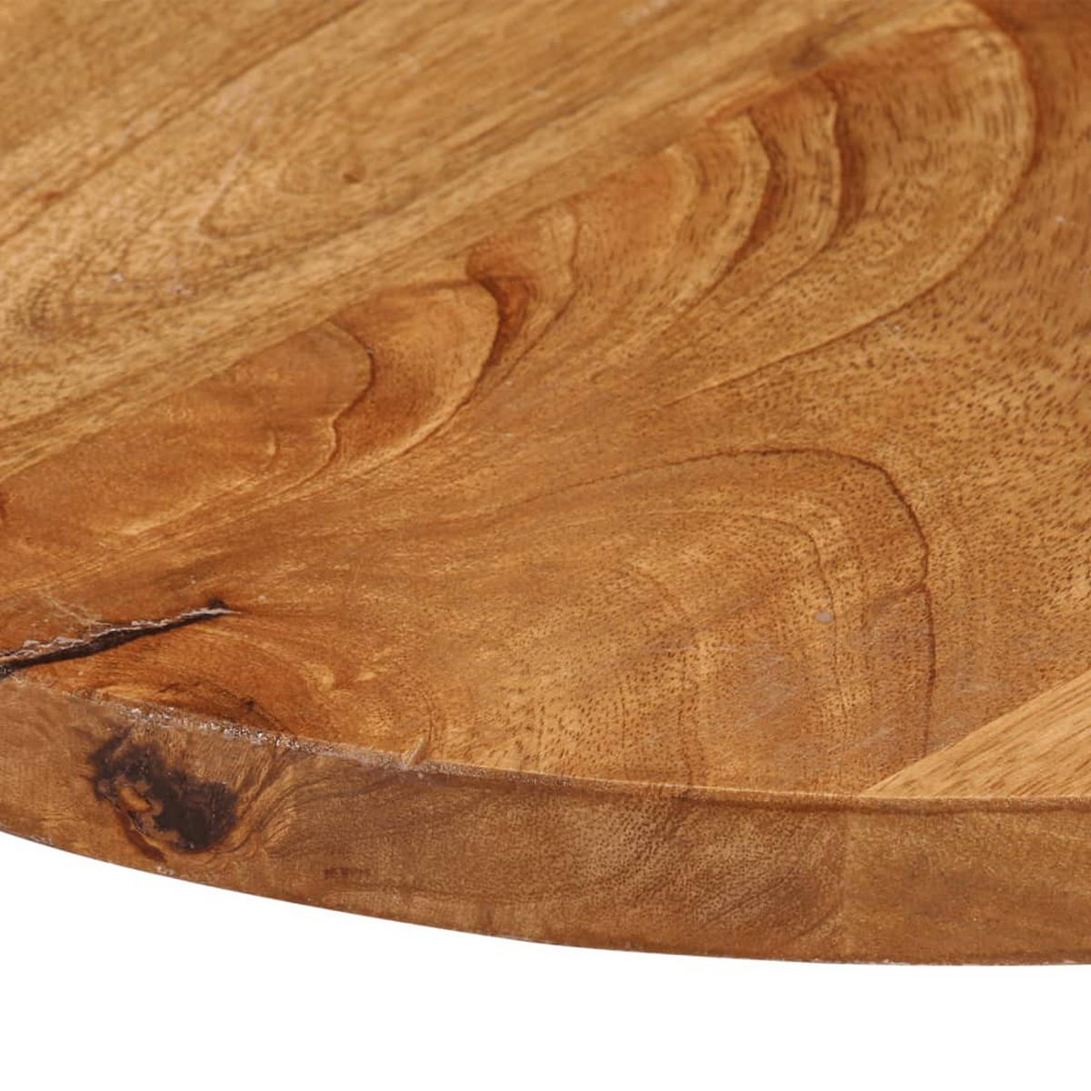 TISCHPLATTE Ø60/2,5 Cm Rund Massivholz Mango - Braun, Holz (60/60/2.5cm) - vidaXL