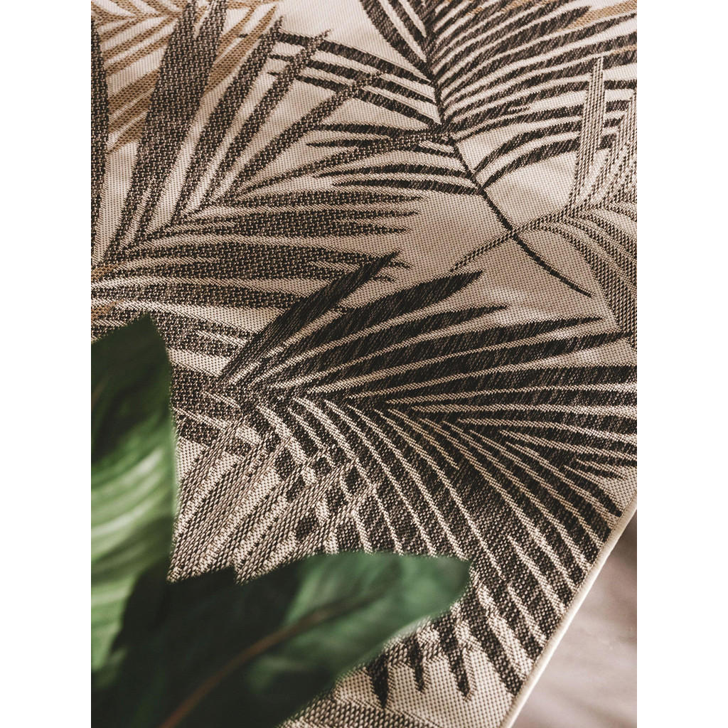 Thumbnail - benuta Nest Outdoorteppich, Schwarz, Textil, Floral, Rechteckig, 80x150 cm, Oeko-Tex® Standard 100, wasserabweisend, Tep...