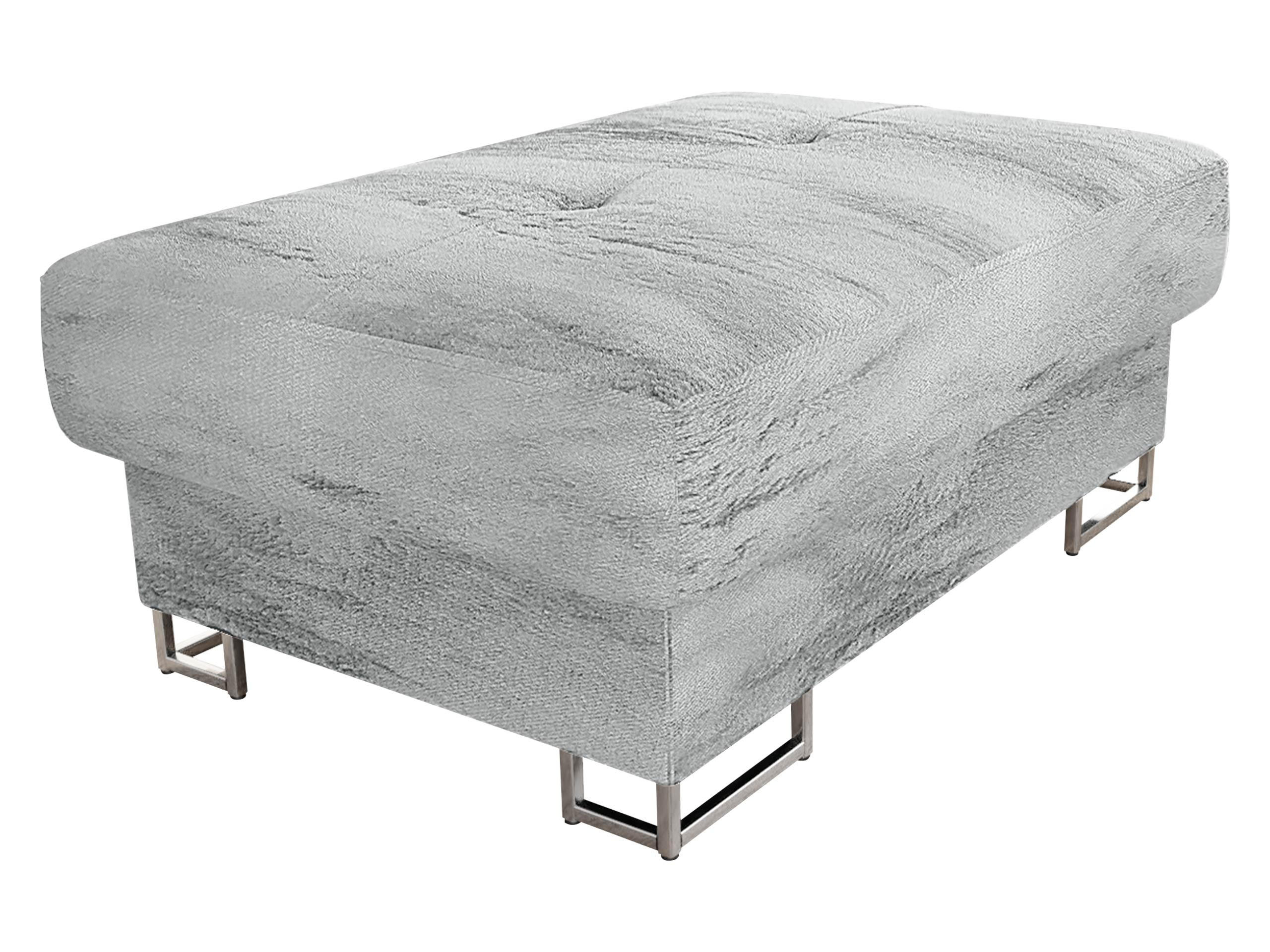 POLSTERHOCKER Cotere - Silberfarben/Grau, Holz/Metall (104/42/67cm) - MIRJAN24