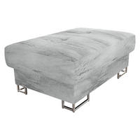 POLSTERHOCKER Cotere - Silberfarben/Grau, Holz/Metall (104/42/67cm) - MIRJAN24
