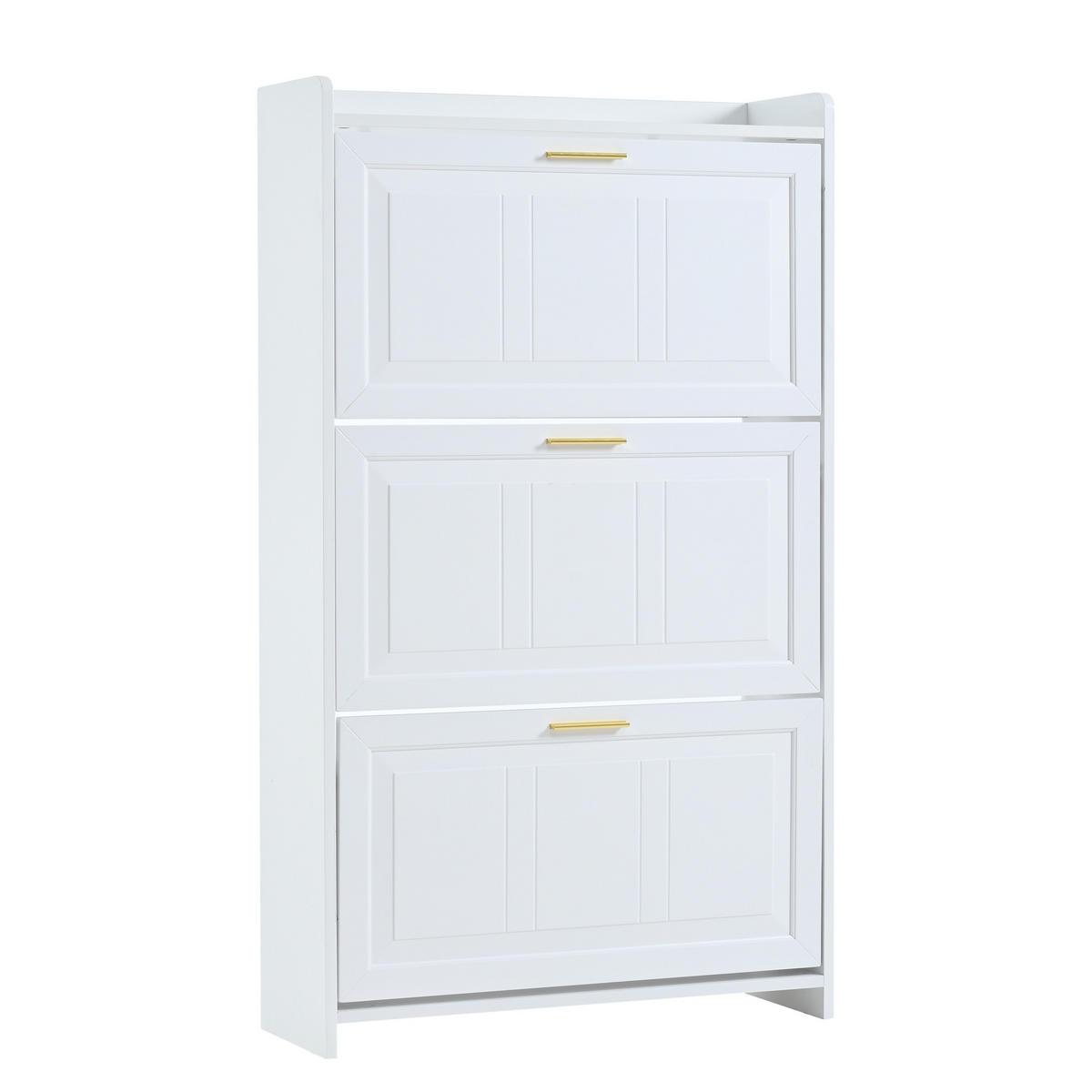 SCHUHSCHRANK Weiß 70/24/120 cm - Weiß, Holzwerkstoff (70/120/24cm) - PANGIVO