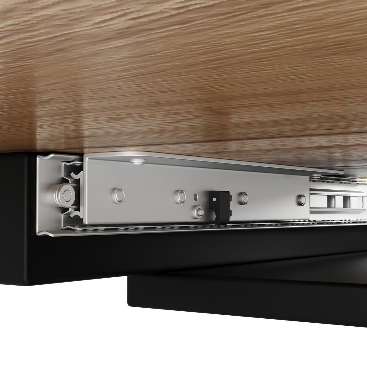ESSTISCH in Naturfarben und Schwarz mit ausziehbarer Tischplatte für Esszimmer, L118-157/B70/H75 cm - Schwarz/Naturfarben, Holzwerkstoff/Metall (70/157/75cm) - STILVORA