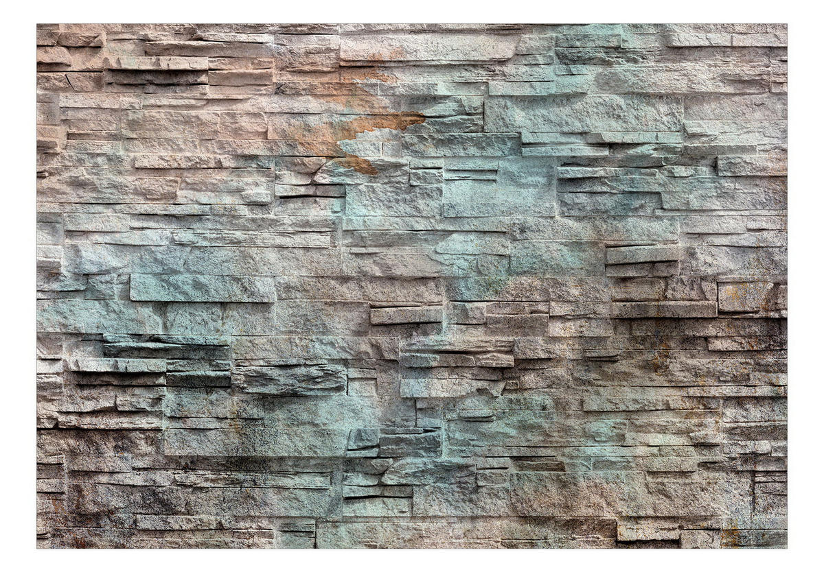SELBSTKLEBENDE FOTOTAPETE 441/315 cm - Türkis/Braun, Kunststoff/Textil (441/1cm) - KUNSTLOFT