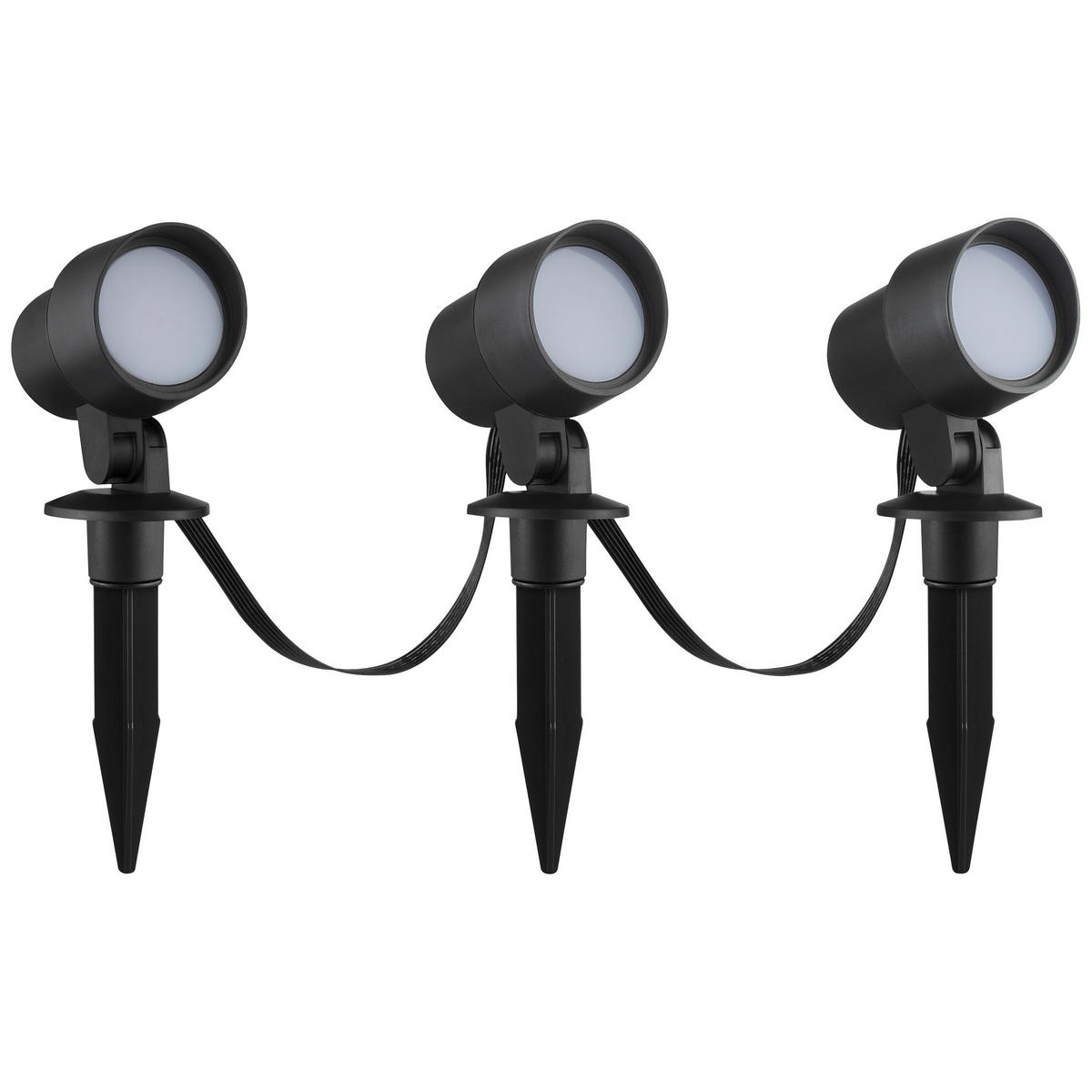 LED AUßENLEUCHTE Kamara Schwarz 6/7,9/20,9 cm - Schwarz, Kunststoff (6/7.9/20.9cm) - Brilliant