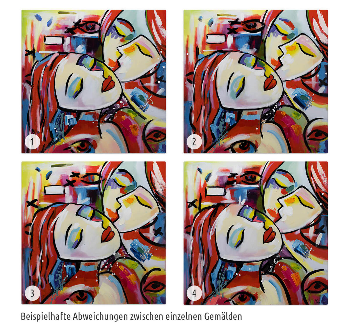 ÖLGEMÄLDE 80/80 cm - Multicolor, Holz/Textil (1.48/80cm) - KUNSTLOFT