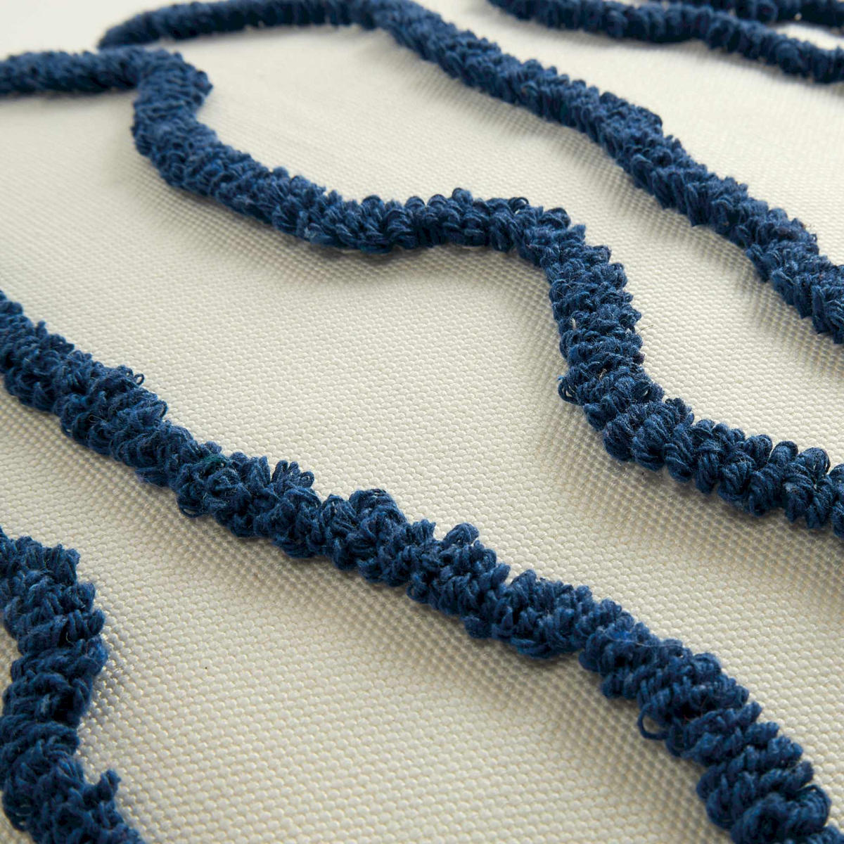 ZIERKISSENHÜLLE WAVY - Blau, Textil (45/45cm) - Tom Tailor