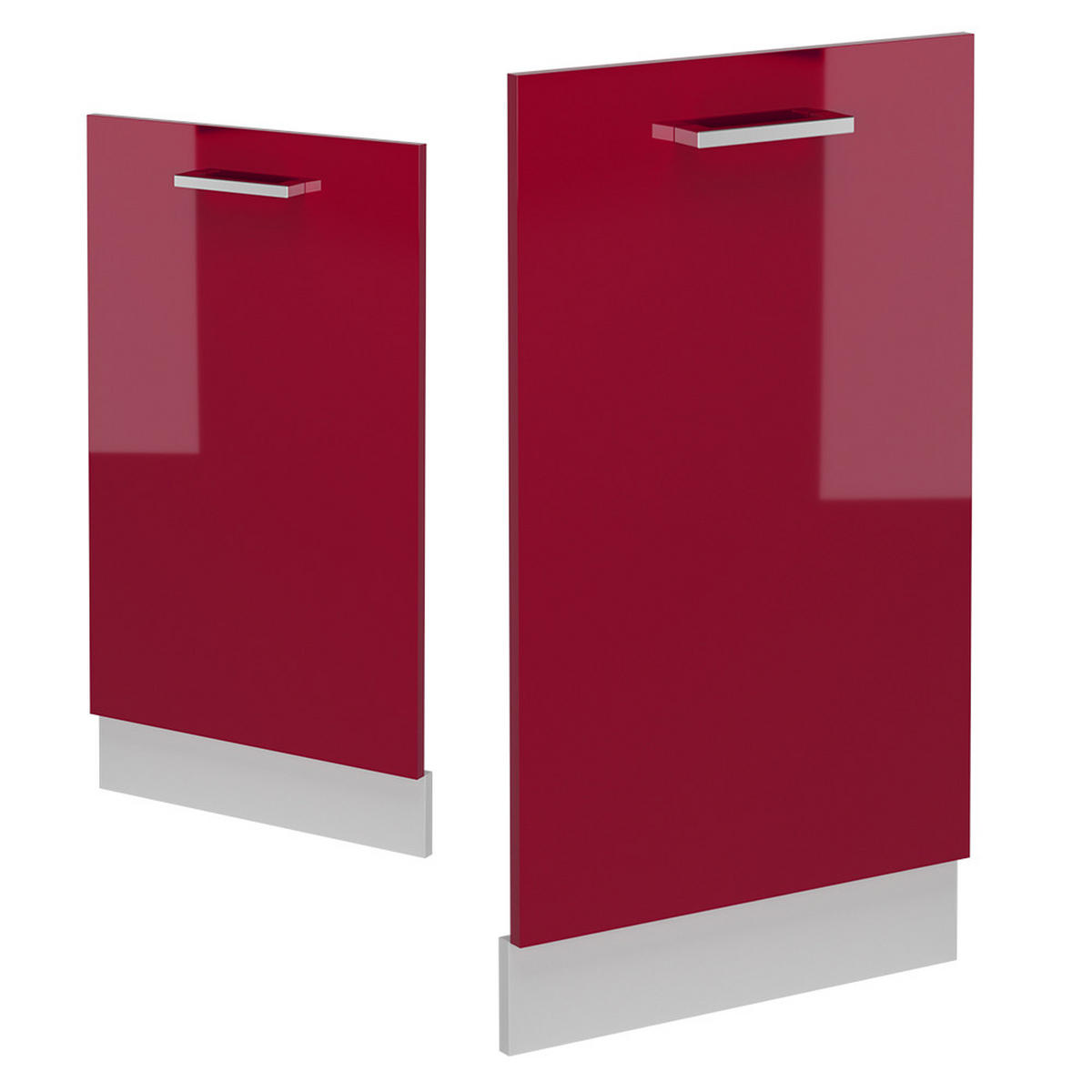 FRONTBLENDE R-Line Rot Hochglanz 45 cm ohne Arbeitsplatte - Bordeaux/Rot, Holzwerkstoff (45/81.8/1.6cm) - Vicco