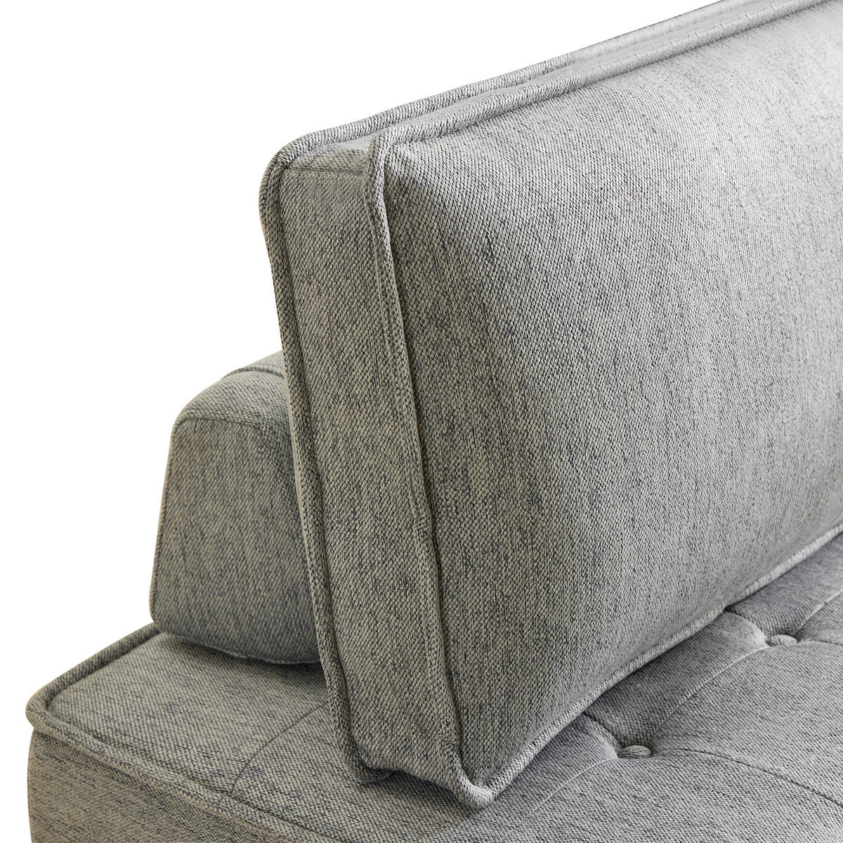 SOFA Leinen Hellgrau modular - Hellgrau, Holzwerkstoff/Textil (81/81/81cm) - WISHDOR